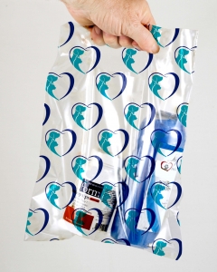 Dog Cat Heart Silhouette (Navy & Teal) MSP1009